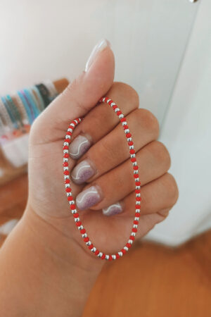 Cadena cristales rojos